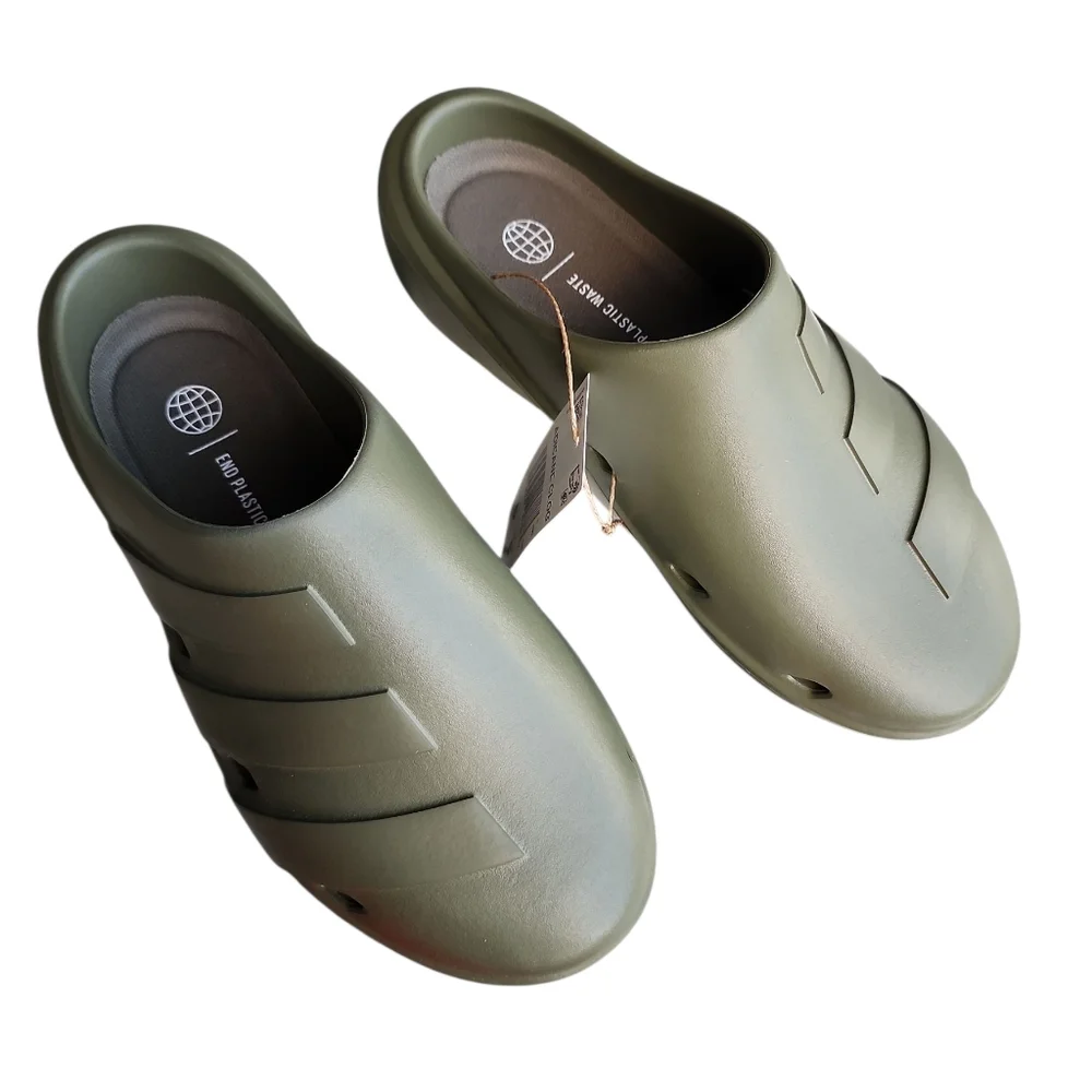 Adidas Adicane Clog Green Slip Ons Men  5‎ Women 6